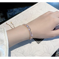 Baguette Crystal Friendship Bracelet - Adjustable length 16-22CM